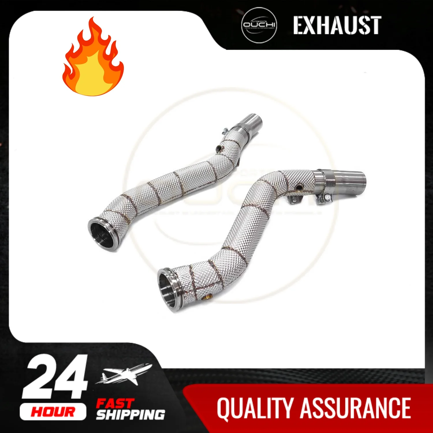 High Flow Performance Downpipe For Maserati Levante 4WD 3.8T OUCHI Exhaust System With Heat Shield Stainless Steel
High Flow Performance Downpipe For Maserati Levante 4WD 3.8T OUCHI Exhaust System With Heat Shield Stainless Steel