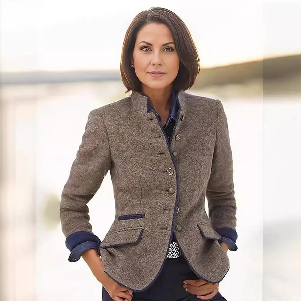 Разноцветное женское шерстяное пальто, женская твидовая верхняя одежда, ультра-короткое пальто из полиэфирного волокна, 00% зимнее пальто
Разноцветное женское шерстяное пальто, женская твидовая верхняя одежда, ультра-короткое пальто из полиэфирного волокна, 00% зимнее пальто