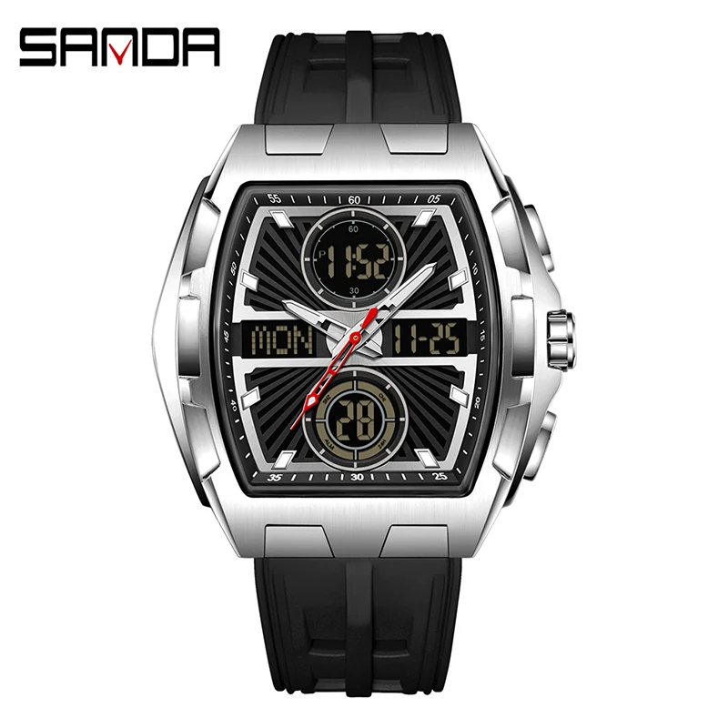 SANDA 6203 Многофункциональные мужские электронные часы с календарем, хронографом, будильником, светящиеся цифровые часы для спорта на открытом воздухе для мужчин 
SANDA 6203 Многофункциональные мужские электронные часы с календарем, хронографом, будильником, светящиеся цифровые часы для спорта на открытом воздухе для мужчин