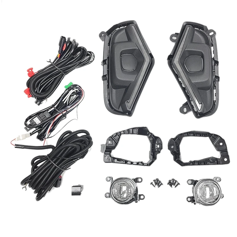 Front Bumper Dual Color LED Fog Lights Bezels Brackets Relay Wire Switch Kits For Toyota RAV4 2022 2023 Car DRL Signal Parts
Front Bumper Dual Color LED Fog Lights Bezels Brackets Relay Wire Switch Kits For Toyota RAV4 2022 2023 Car DRL Signal Parts