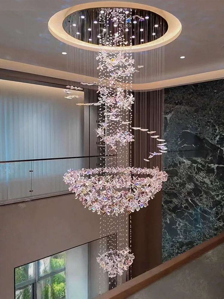New Modern Led Wire Hanging Crystal Lamp Home Decoration Villa Living Room Hanging Butterfly Duplex Staircase Light Fixture
New Modern Led Wire Hanging Crystal Lamp Home Decoration Villa Living Room Hanging Butterfly Duplex Staircase Light Fixture