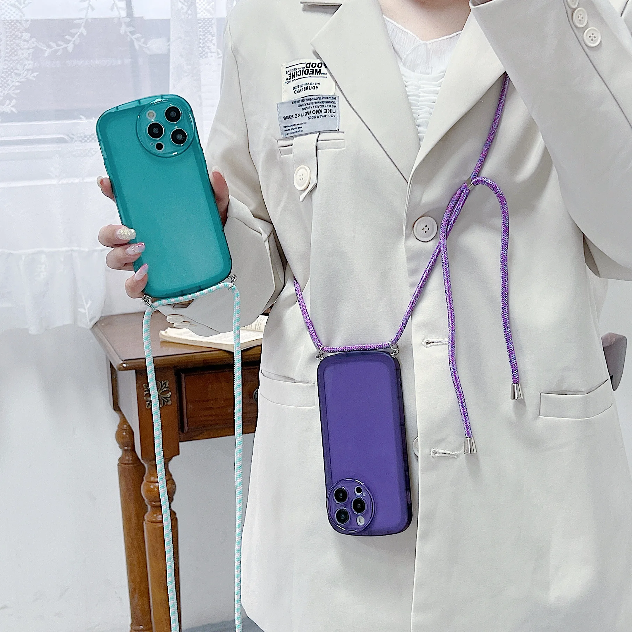 Crossbody Necklace Lanyard Candy Transparent Soft Case For Oppo A18 A38 A58 A78 A98 A32 A52 A92 A36 A56s A76 A5 A9 F23 5G Cover
Crossbody Necklace Lanyard Candy Transparent Soft Case For Oppo A18 A38 A58 A78 A98 A32 A52 A92 A36 A56s A76 A5 A9 F23 5G Cover