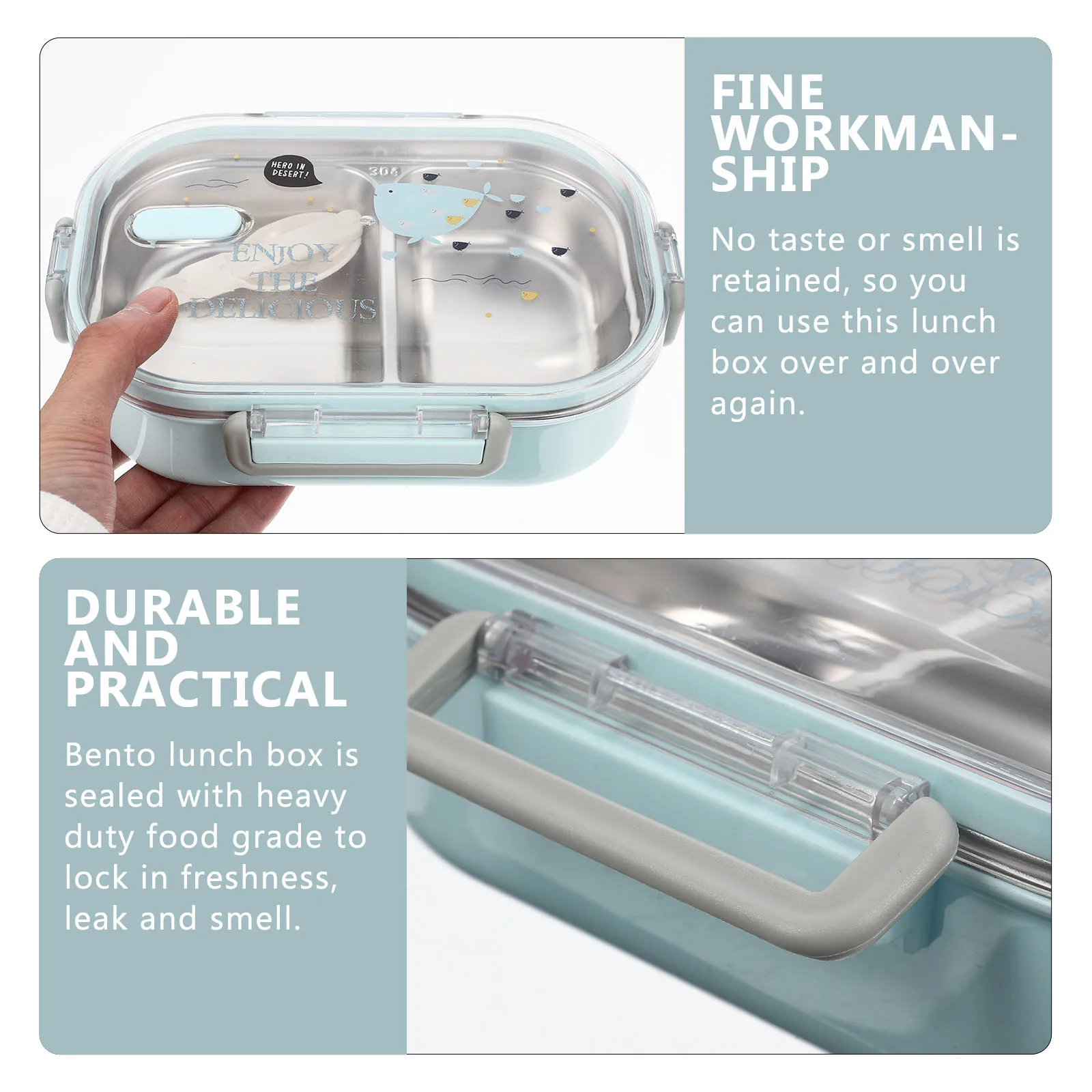 Leakproof Stainless Steel Bento Lunch Box Containers Food Grade 304 PP Two Compartments Portable Thermal Insulation
Leakproof Stainless Steel Bento Lunch Box Containers Food Grade 304 PP Two Compartments Portable Thermal Insulation