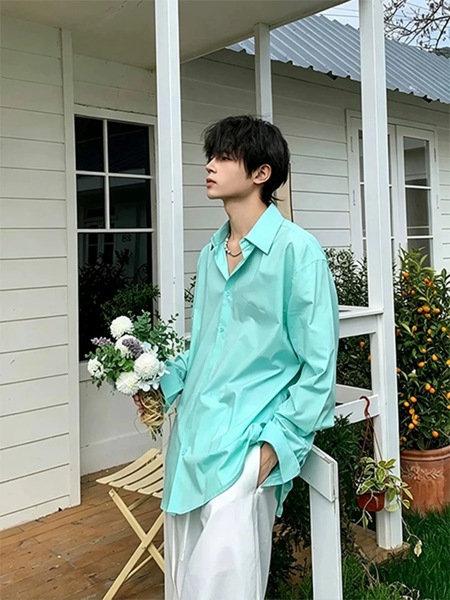 Lake Blue Lyocell Cool Feeling Long Sleeve Men's Shirt Summer Korean Style Lazy Sun Protection Outerwear High-End Feeling Shirt
Lake Blue Lyocell Cool Feeling Long Sleeve Men's Shirt Summer Korean Style Lazy Sun Protection Outerwear High-End Feeling Shirt