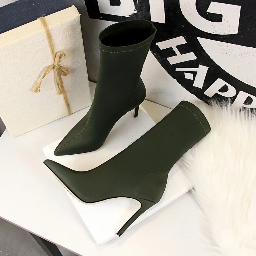 Women Boots Fashion Ankle Boots Pointed Toe Boot Autumn Stiletto Socks Shoes High Heels Ladies Shoes 2022
Women Boots Fashion Ankle Boots Pointed Toe Boot Autumn Stiletto Socks Shoes High Heels Ladies Shoes 2022