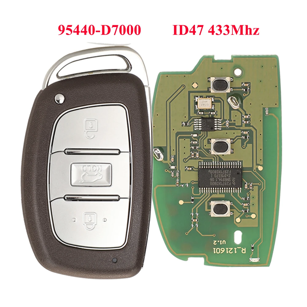 jingyuqin New Remote Smart Car Key For Hyundai Tucson 2019 3 Button 433MHz 95440-D7000 ID47 Chip 433 Mhz
jingyuqin New Remote Smart Car Key For Hyundai Tucson 2019 3 Button 433MHz 95440-D7000 ID47 Chip 433 Mhz