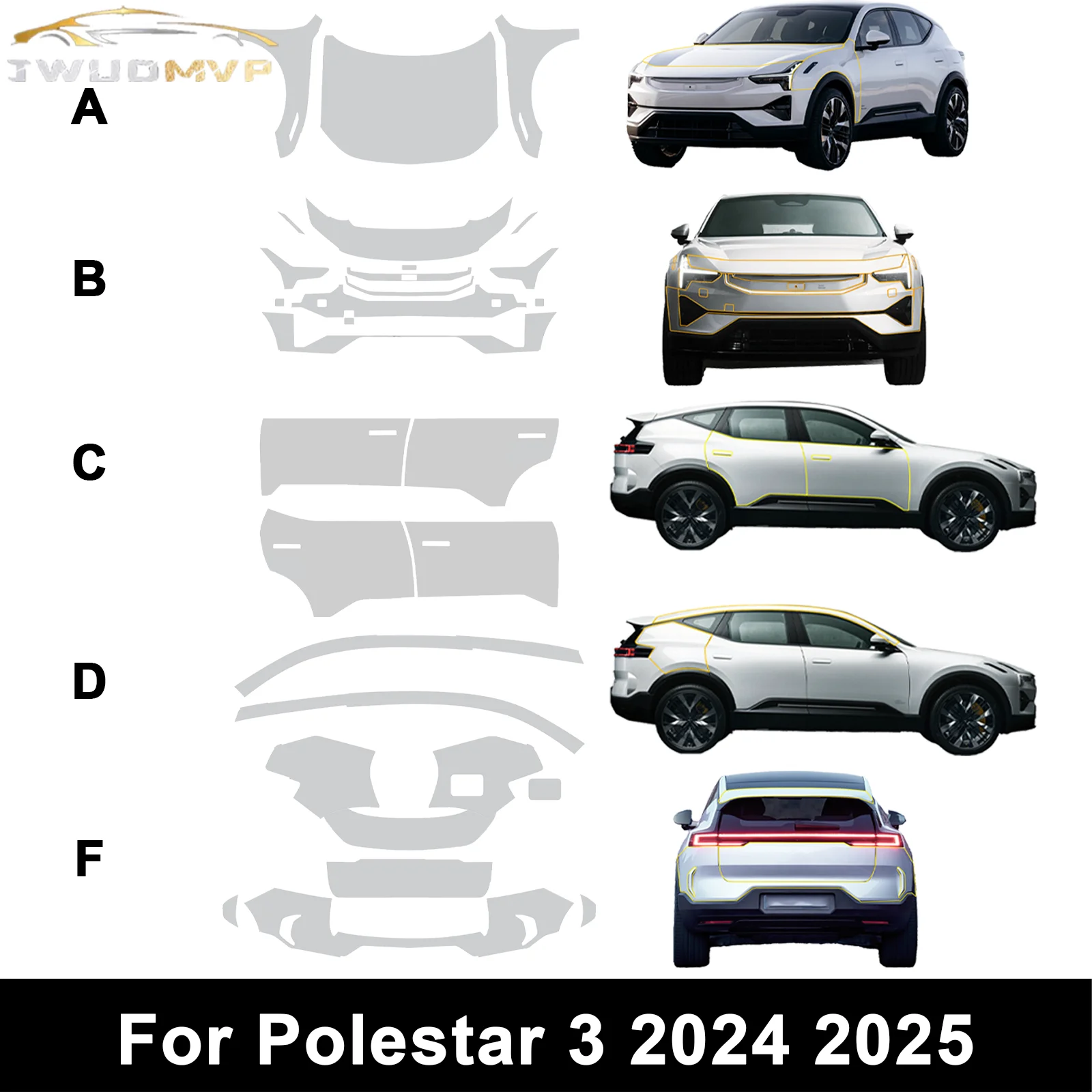 For Polestar 3 2024 2025 Anti-Scratch Protective Film TPU Car Body Sticker Paint Protection Film PPF Transparent Exterior Film
For Polestar 3 2024 2025 Anti-Scratch Protective Film TPU Car Body Sticker Paint Protection Film PPF Transparent Exterior Film
