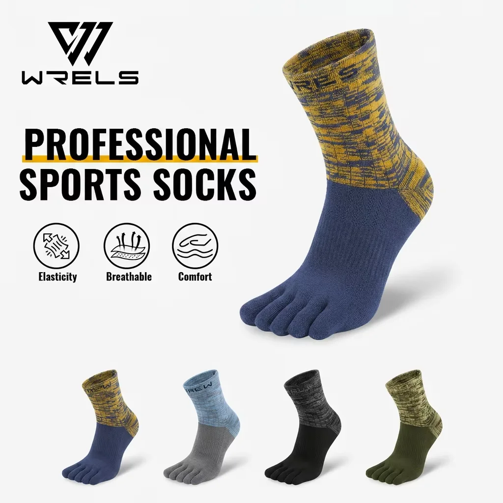 WRELS 1/2/3 Pairs Athletic Five Finger Socks Anti-Slip Anti-Blister Running Socks Moisture Wicking Cushioned Seamless Toe Socks
WRELS 1/2/3 Pairs Athletic Five Finger Socks Anti-Slip Anti-Blister Running Socks Moisture Wicking Cushioned Seamless Toe Socks