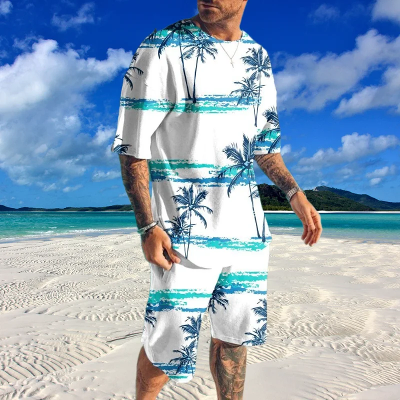 Summer Man Tracksuit Set Men's Sports Suit Shirt 3D Printed Beach Wind O-neck Athletic Sets 2-piece Sportswear Suit For Men
Summer Man Tracksuit Set Men's Sports Suit Shirt 3D Printed Beach Wind O-neck Athletic Sets 2-piece Sportswear Suit For Men