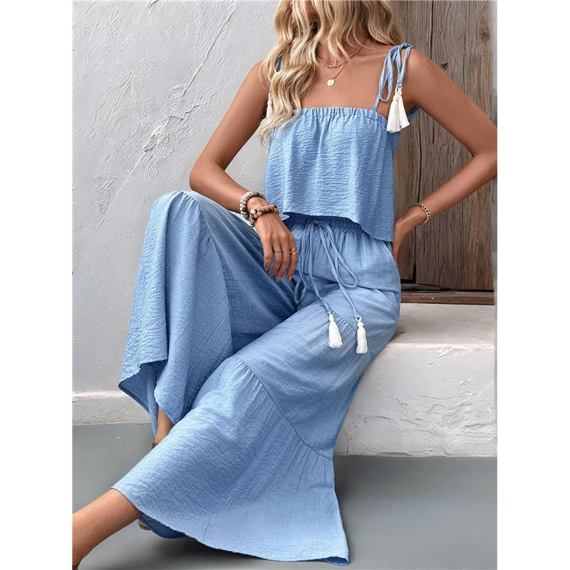 ABRT-Women's 2 Piece Outfits Linen Pants Jumpsuit Matching Lounge Set Casual Summer Beach Vacation Trendy Clothes
ABRT-Women's 2 Piece Outfits Linen Pants Jumpsuit Matching Lounge Set Casual Summer Beach Vacation Trendy Clothes