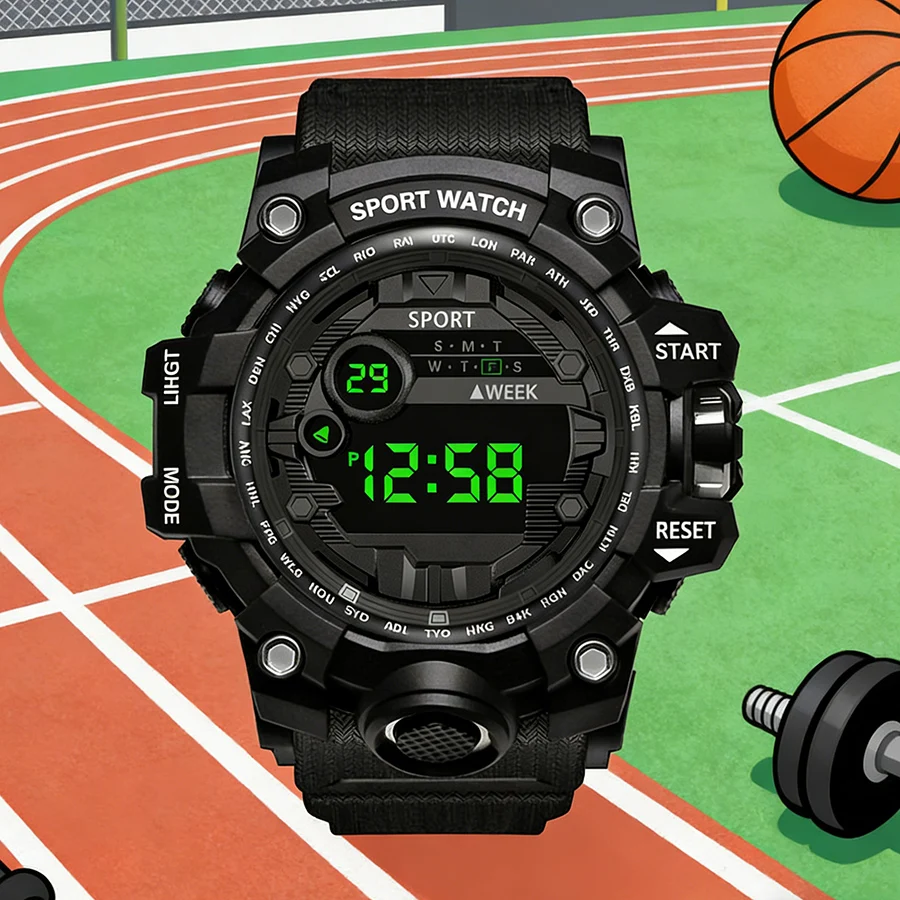 Military Sports Watches Backlight Waterproof Men's Digital Watches Countdown Date LED Electronic Wristwatch Clock for man Teen
Military Sports Watches Backlight Waterproof Men's Digital Watches Countdown Date LED Electronic Wristwatch Clock for man Teen