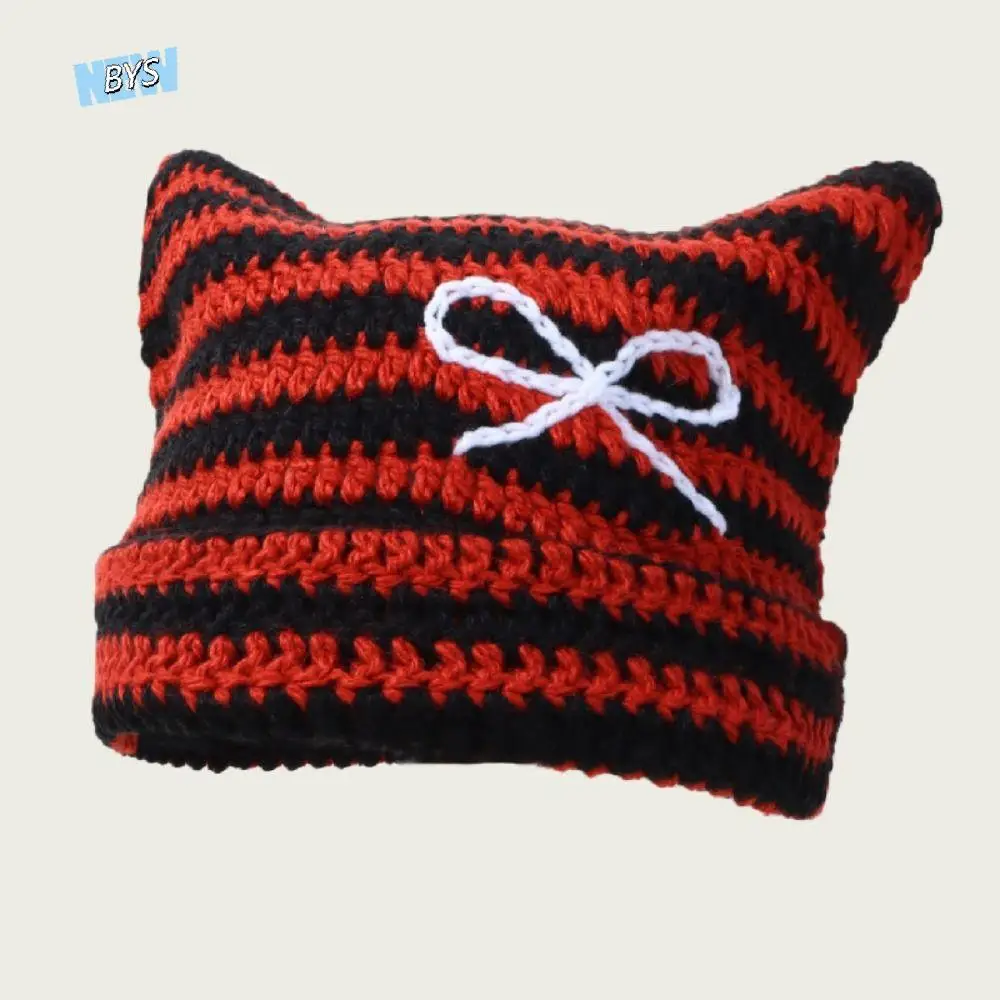 Cute Y2K Cute Cat Ears Beanie Hats Warm Harajuku Stripe Knitted Hat Ear Protection Wool Litter Demon Cap Winter Autumn
Cute Y2K Cute Cat Ears Beanie Hats Warm Harajuku Stripe Knitted Hat Ear Protection Wool Litter Demon Cap Winter Autumn