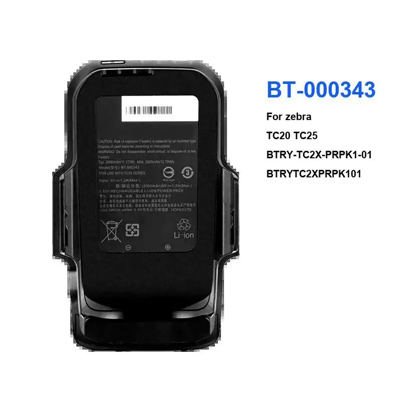 For Zebra TC20 TC25 Btry-TC2X-PRPK1-01 Fast Shipping 2900Mah High-Capacity Portable Terminal Device Battery BT-000343
For Zebra TC20 TC25 Btry-TC2X-PRPK1-01 Fast Shipping 2900Mah High-Capacity Portable Terminal Device Battery BT-000343
