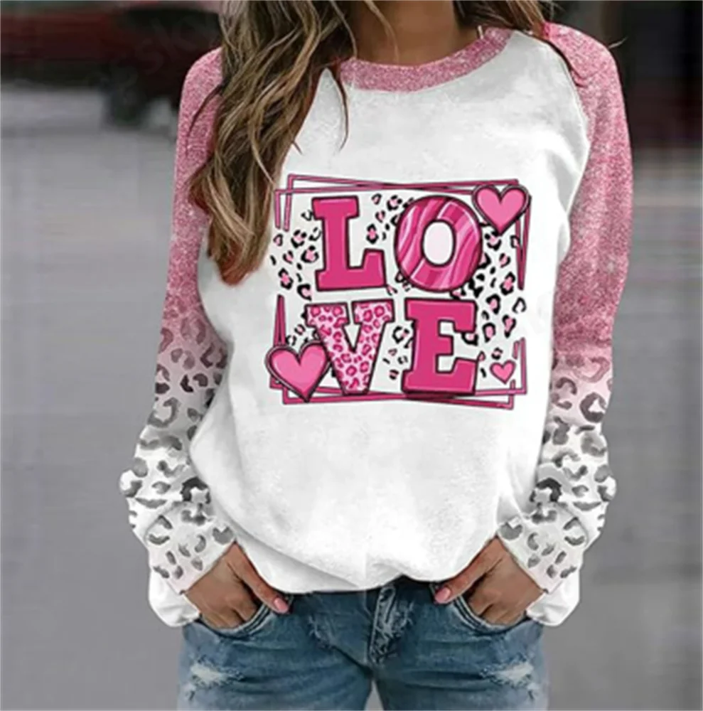 Ladies Casual Valentine's Day Printed round Neck Long Sleeve Sweater Top Fashionable Comfortable Knitwear for Women
Ladies Casual Valentine's Day Printed round Neck Long Sleeve Sweater Top Fashionable Comfortable Knitwear for Women