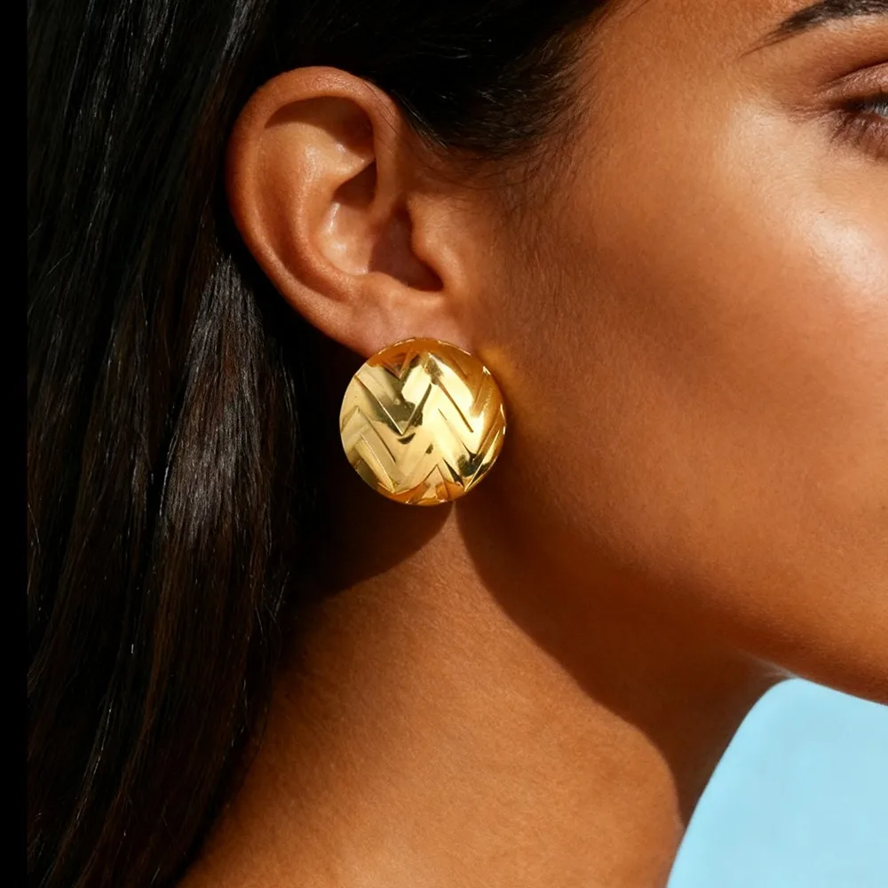 Geometric Irregular Texture Stainless Steel Pendant Earrings Minimalist Trendy Jewelry Oval Ball-Shaped Ladies' Earrings Jewelry
Geometric Irregular Texture Stainless Steel Pendant Earrings Minimalist Trendy Jewelry Oval Ball-Shaped Ladies' Earrings Jewelry