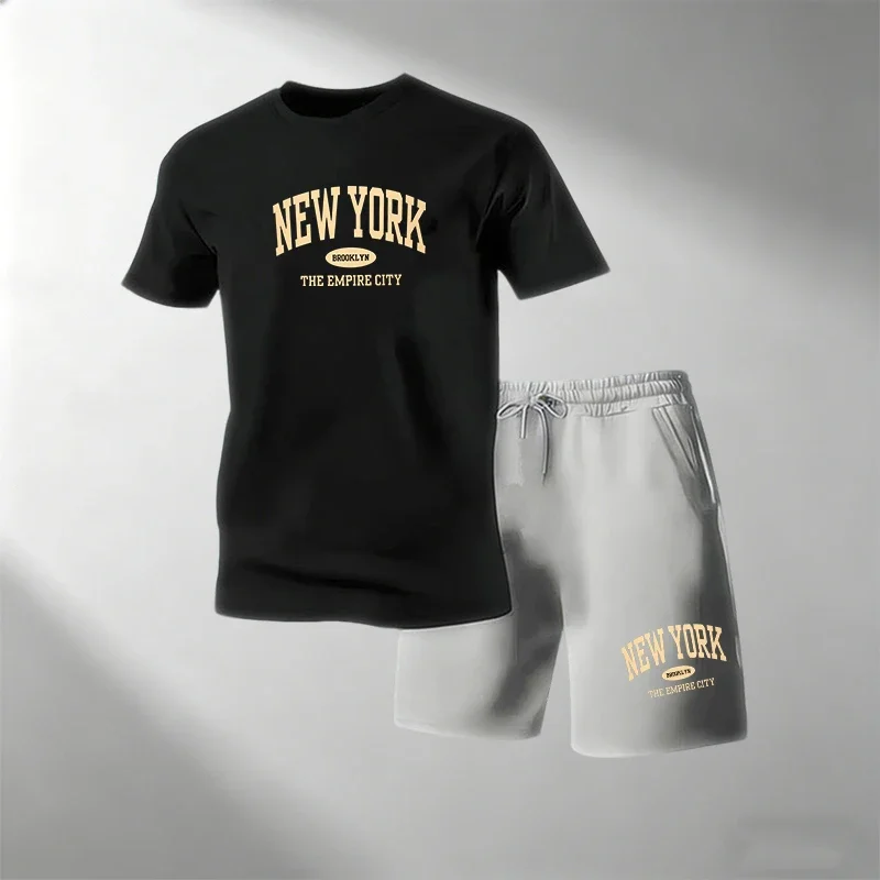 New Men Solid Tshirt Shorts Two Piece Set Crew Neck Loose Fit Soft Breathable Casual Sportswear Jogging Male Summer Clothes Suit
New Men Solid Tshirt Shorts Two Piece Set Crew Neck Loose Fit Soft Breathable Casual Sportswear Jogging Male Summer Clothes Suit
