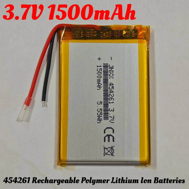 Новый 3,7 В 1500 мАч 454261 Полимерный литий-литиевый термистор Lipo, 3 провода для камеры, MP4, записывающее устройство для вождения, Bluetooth-динамик «сделай сам»
Новый 3,7 В 1500 мАч 454261 Полимерный литий-литиевый термистор Lipo, 3 провода для камеры, MP4, записывающее устройство для вождения, Bluetooth-динамик «сделай сам»