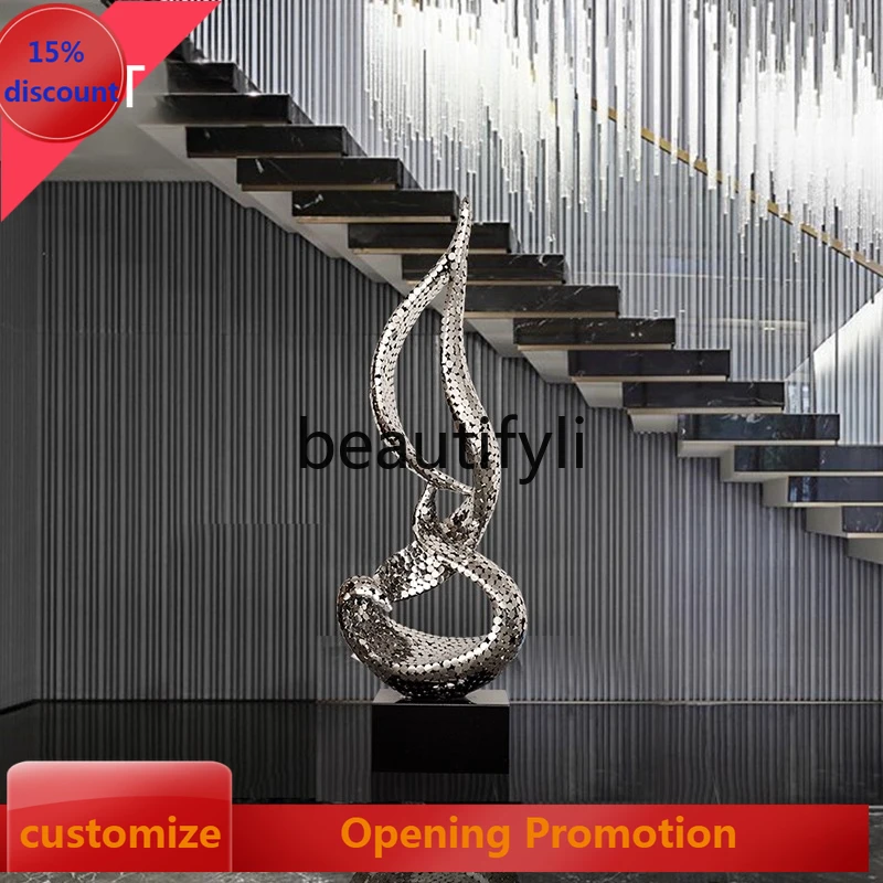 cn8617 ss Hotel Lobby Large Stainless Steel Sculpture Sales Office Abstract Ornament Hallway Floor Standing
cn8617 ss Hotel Lobby Large Stainless Steel Sculpture Sales Office Abstract Ornament Hallway Floor Standing