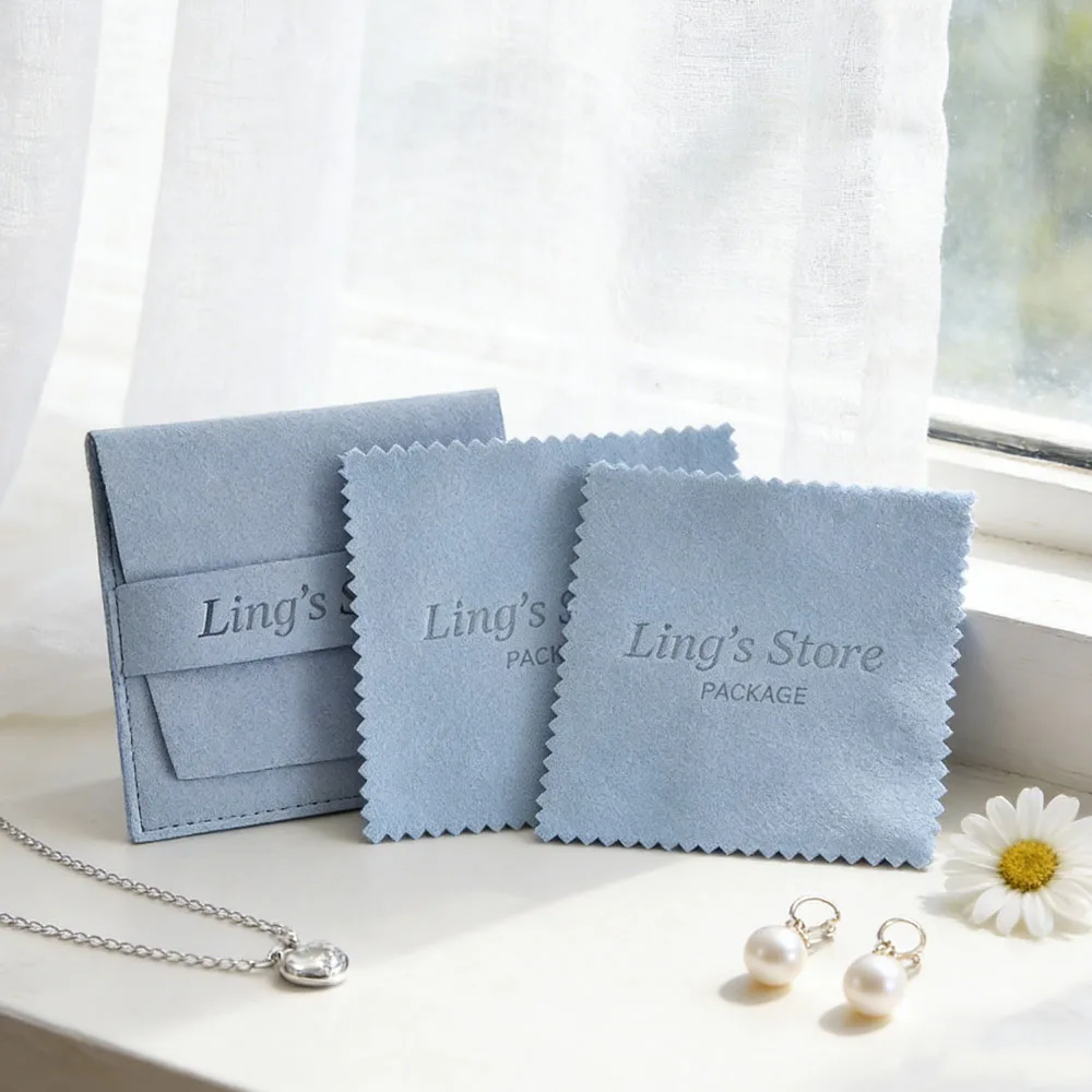 24/50/100Set Baby Blue 8x8cm Microfiber Jewelry Velvet Bag And 8x8cm Silver Polishing Cloth Earrings Ring Pouch Can Personalized
24/50/100Set Baby Blue 8x8cm Microfiber Jewelry Velvet Bag And 8x8cm Silver Polishing Cloth Earrings Ring Pouch Can Personalized
