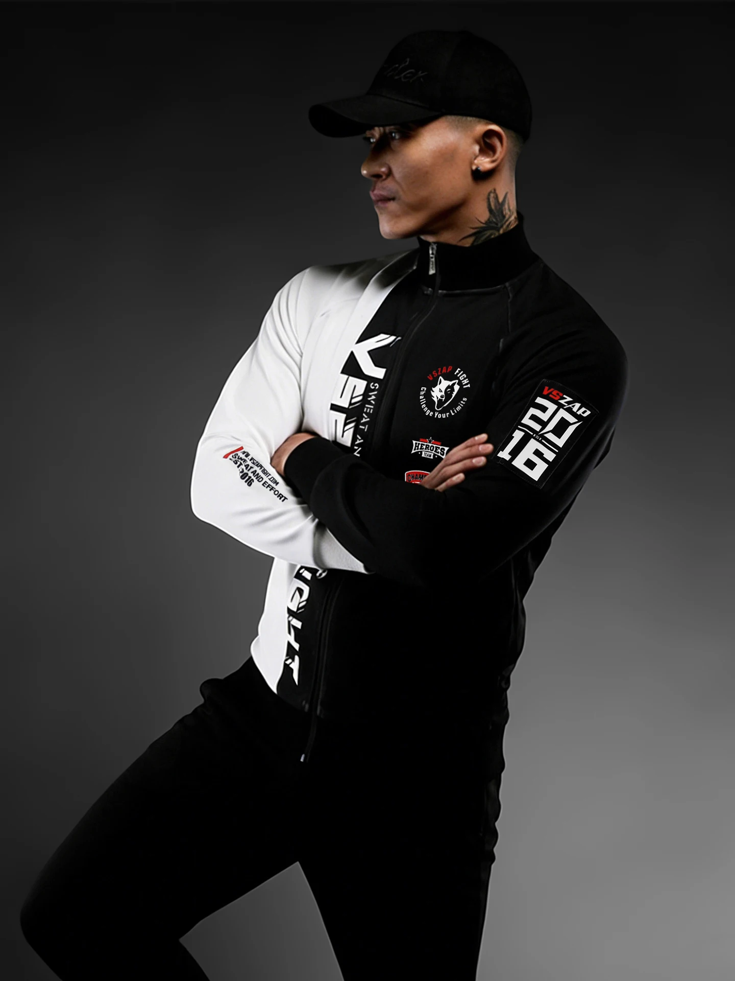 VSZAP Racing Sle Men's Sweatirt Qui Dry Fitn Sportswear Stand Collar Training Jaet Bla White Color Blo Design
VSZAP Racing Sle Men's Sweatirt Qui Dry Fitn Sportswear Stand Collar Training Jaet Bla White Color Blo Design