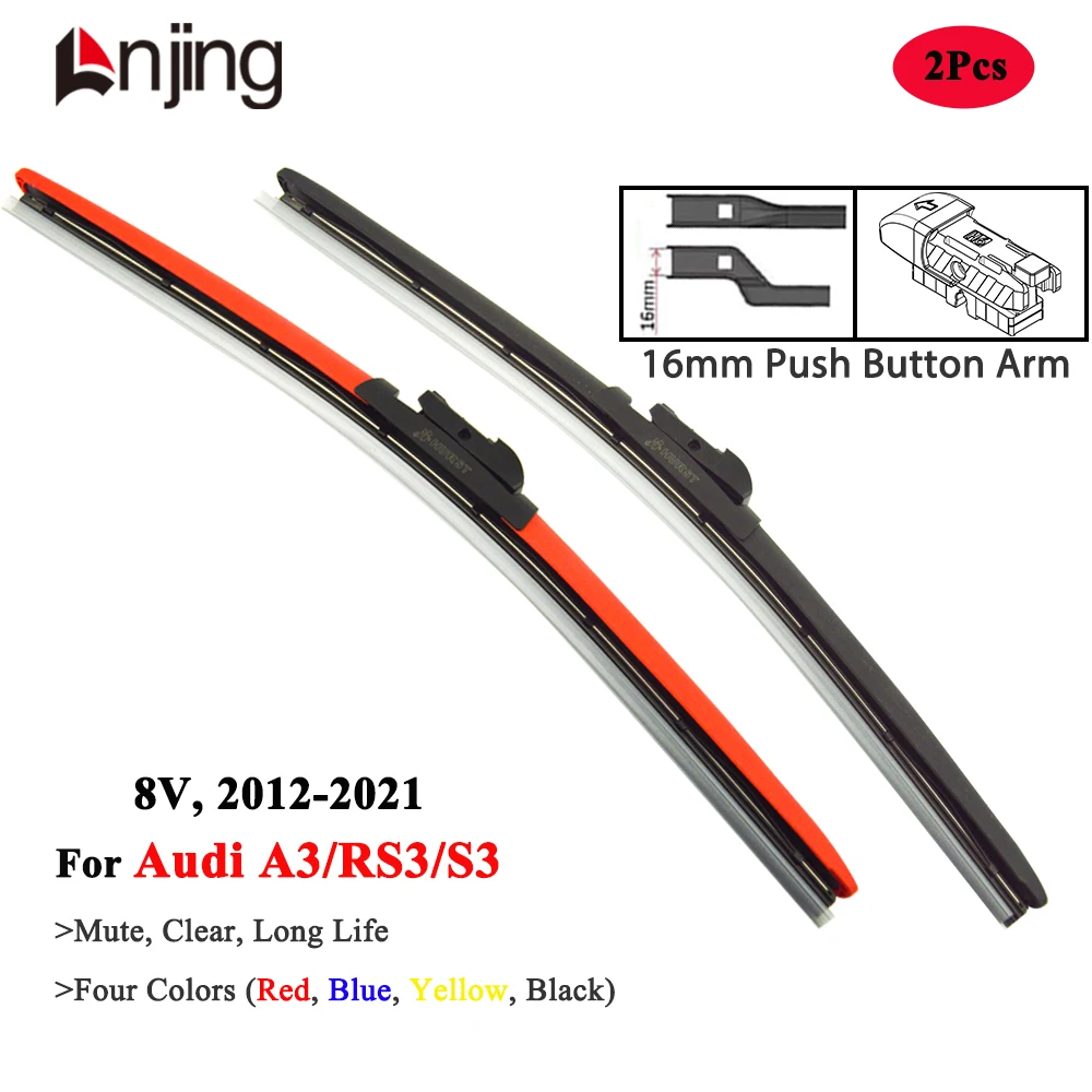 LNJING Colorful Windshield Wiper Blades For Audi A3 S3 RS3 8V Sportback 2012 2015 2018 2020 2021 Car Exterior Luxury Accessories
LNJING Colorful Windshield Wiper Blades For Audi A3 S3 RS3 8V Sportback 2012 2015 2018 2020 2021 Car Exterior Luxury Accessories