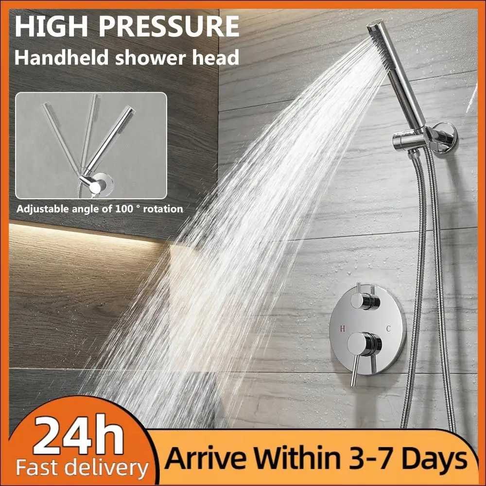 Metal Shower Faucet Trim Repair Kits with 10 Inch Showerhead Rain Shower Head and Handle Set with Rough-in Valve for Hard Water
Metal Shower Faucet Trim Repair Kits with 10 Inch Showerhead Rain Shower Head and Handle Set with Rough-in Valve for Hard Water