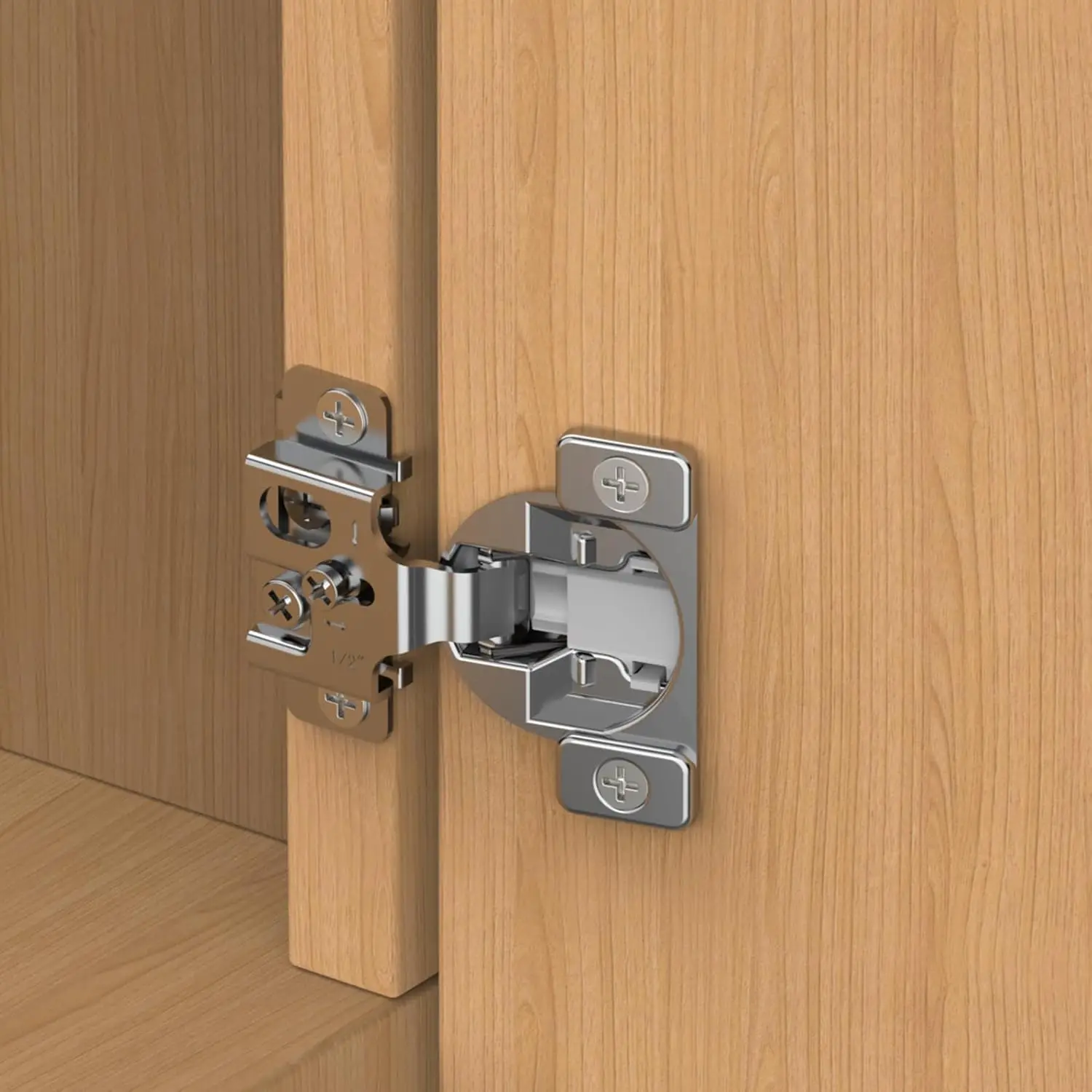 50 Pack 1/2" Overlay Soft Close Concealed Hinge, 105° Small Angle Slow Close, Satin Nickel for Kitchen Cabinet Door
50 Pack 1/2" Overlay Soft Close Concealed Hinge, 105° Small Angle Slow Close, Satin Nickel for Kitchen Cabinet Door