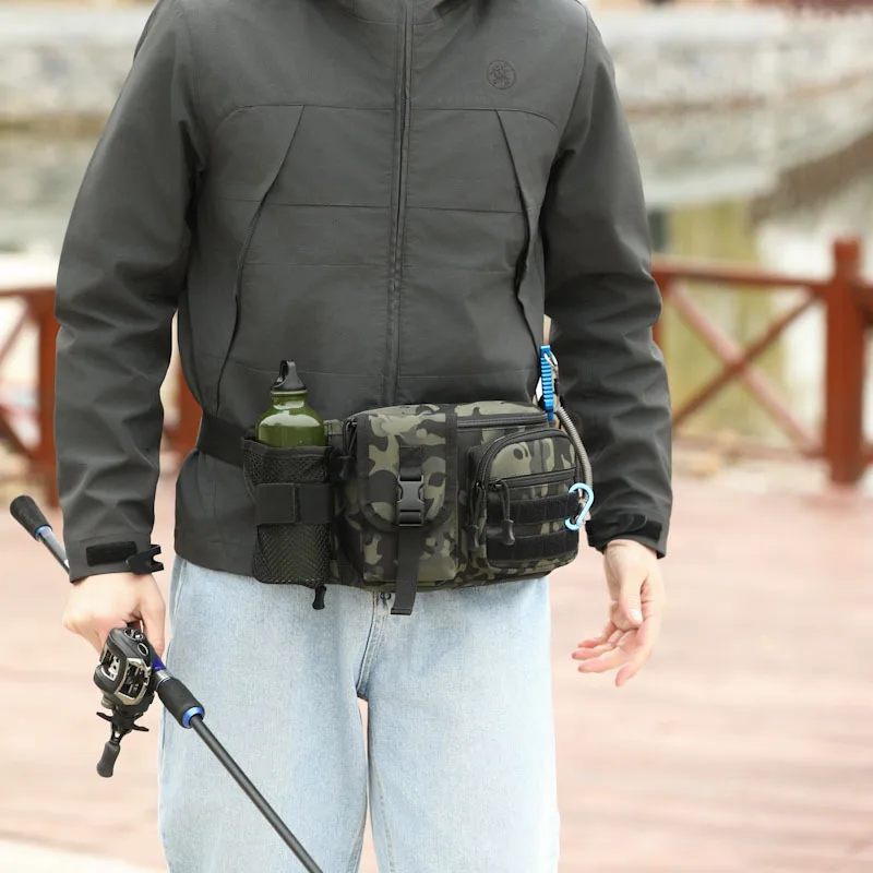 Oxford fabric durable multi-functional lure camouflage waist bag with multiple pockets, water-resistant hiking and climbing bag
Oxford fabric durable multi-functional lure camouflage waist bag with multiple pockets, water-resistant hiking and climbing bag