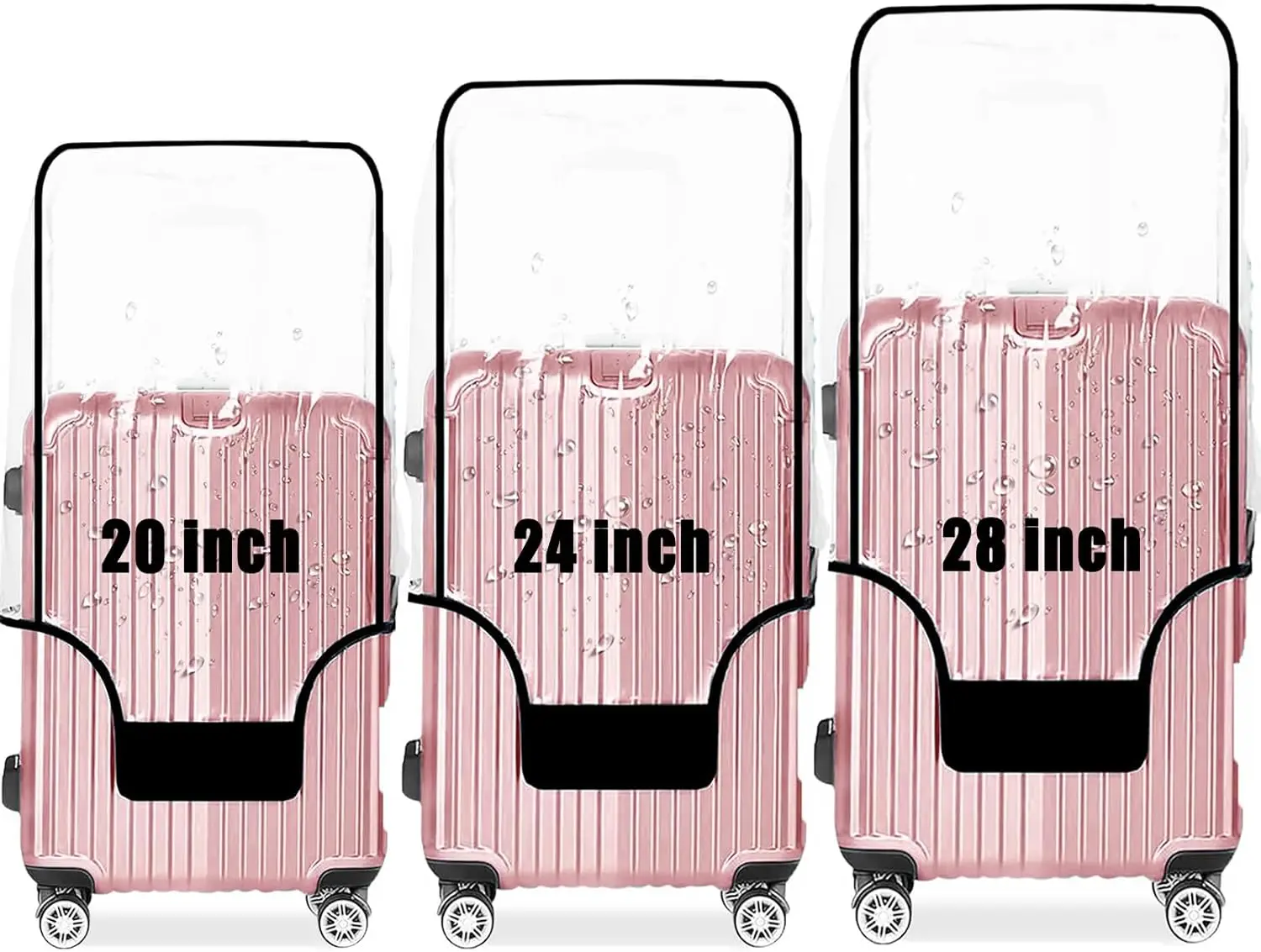 Прозрачный чехол для багажа из ПВХ, состоящий из 3 предметов, водонепроницаемый и пыленепроницаемый, подходит для чемоданов размером 20 футов/24 дюйма/28 дюймов
Прозрачный чехол для багажа из ПВХ, состоящий из 3 предметов, водонепроницаемый и пыленепроницаемый, подходит для чемоданов размером 20 футов/24 дюйма/28 дюймов