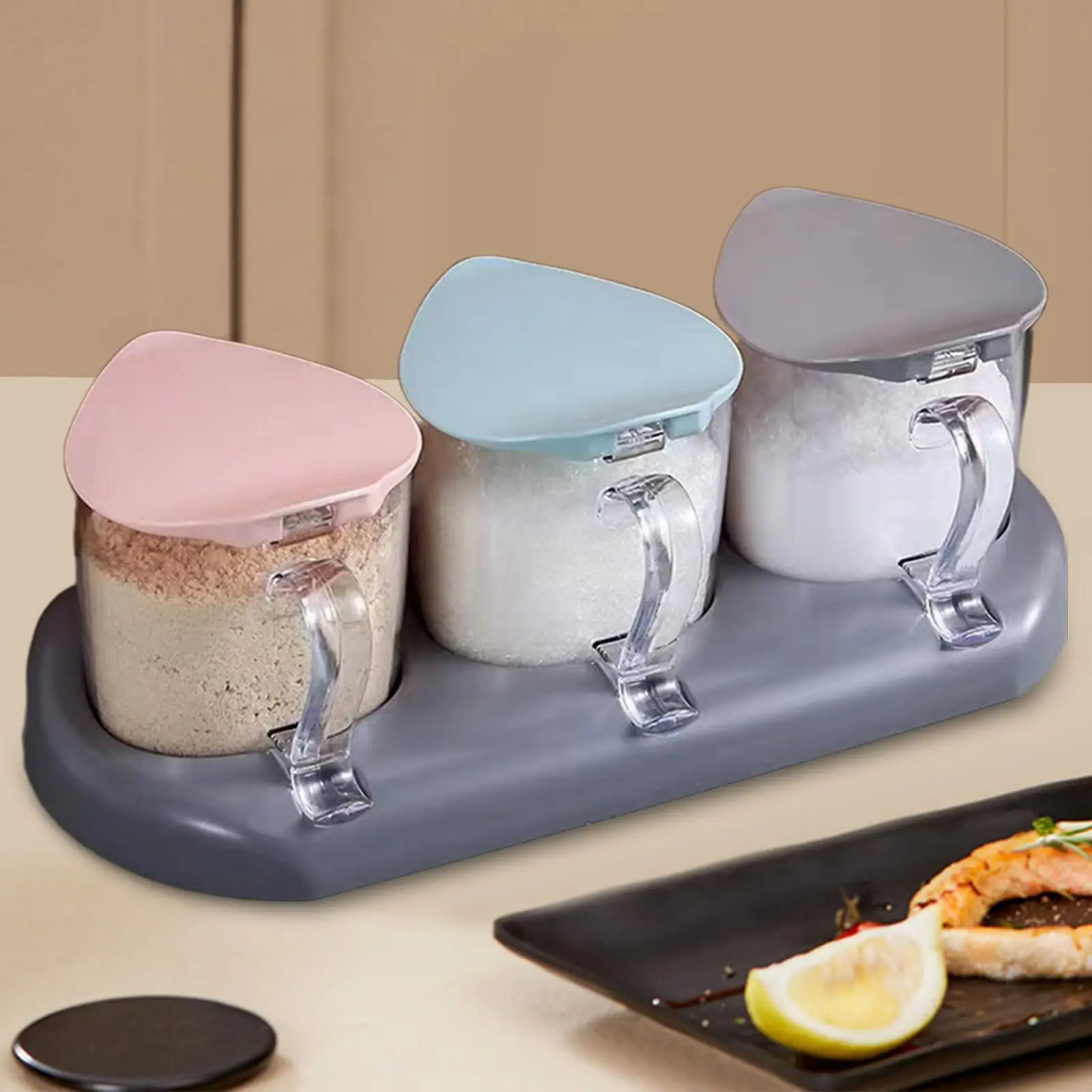 Seasoning Jar Lids and Spoons Decorative 3 Pcs Seasoning Organizer Condiment Pots for Salt Sugar Food Storage Kitchen Counter
Seasoning Jar Lids and Spoons Decorative 3 Pcs Seasoning Organizer Condiment Pots for Salt Sugar Food Storage Kitchen Counter