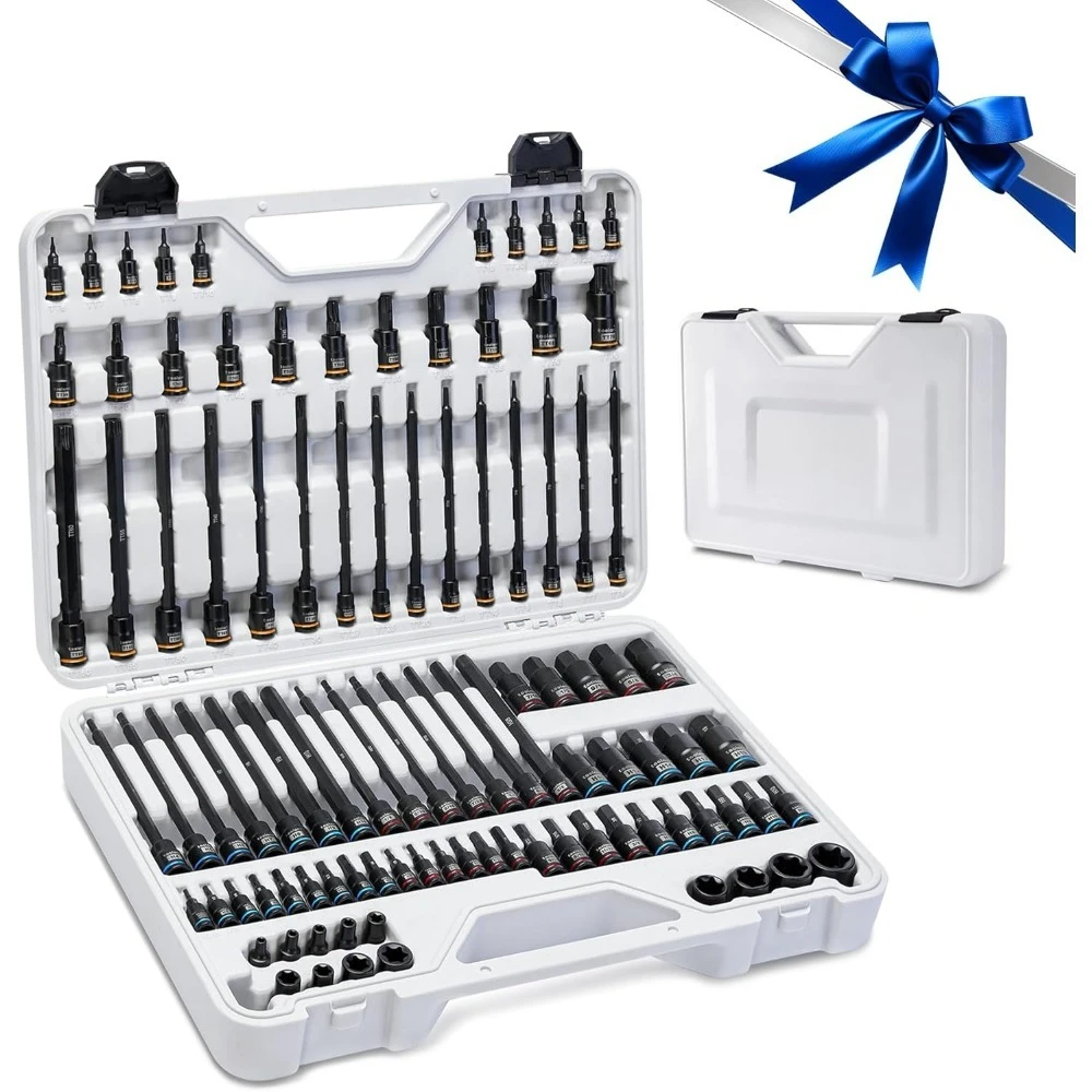 Набор торцевых головок и бит Master Allen и Torx, 98 шт., привод 1/4, 3/8, 1/2 дюйма, шестигранные, Torx, E-Torx, из легированной стали S2, 2 шт. критически важных размеров
Набор торцевых головок и бит Master Allen и Torx, 98 шт., привод 1/4, 3/8, 1/2 дюйма, шестигранные, Torx, E-Torx, из легированной стали S2, 2 шт. критически важных размеров