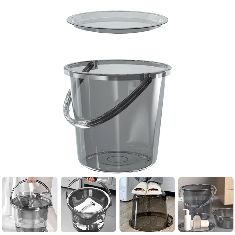 Large Capacity Water Bucket 23L Transparent with Handle Lid for Bathroom Dormitory Plastic Buckets Home Use Portable Storage
Large Capacity Water Bucket 23L Transparent with Handle Lid for Bathroom Dormitory Plastic Buckets Home Use Portable Storage