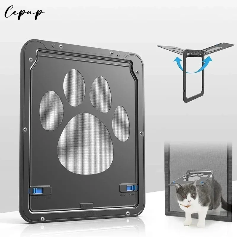 Pet Gate Cat Door Safe Lockable Magnetic Screen Outdoor Dogs Cats Window House Enter Freely Fashion Pretty Garden Easy Install
Pet Gate Cat Door Safe Lockable Magnetic Screen Outdoor Dogs Cats Window House Enter Freely Fashion Pretty Garden Easy Install