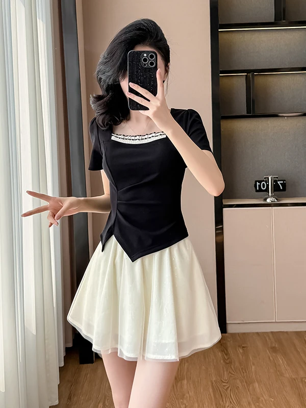 Fashionable Soft Elegant Commute Ready Two-Piece Set Summer 2026 Polyester Short Sleeve Overhead Women's Workwear Ensemble
Fashionable Soft Elegant Commute Ready Two-Piece Set Summer 2026 Polyester Short Sleeve Overhead Women's Workwear Ensemble