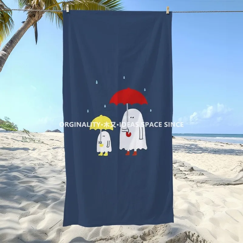 Cute Ghosts Rainy Day Beach Towel Patterned Sunscreen And Windproof Suitable For Swimming Pool Camping Travel
Cute Ghosts Rainy Day Beach Towel Patterned Sunscreen And Windproof Suitable For Swimming Pool Camping Travel