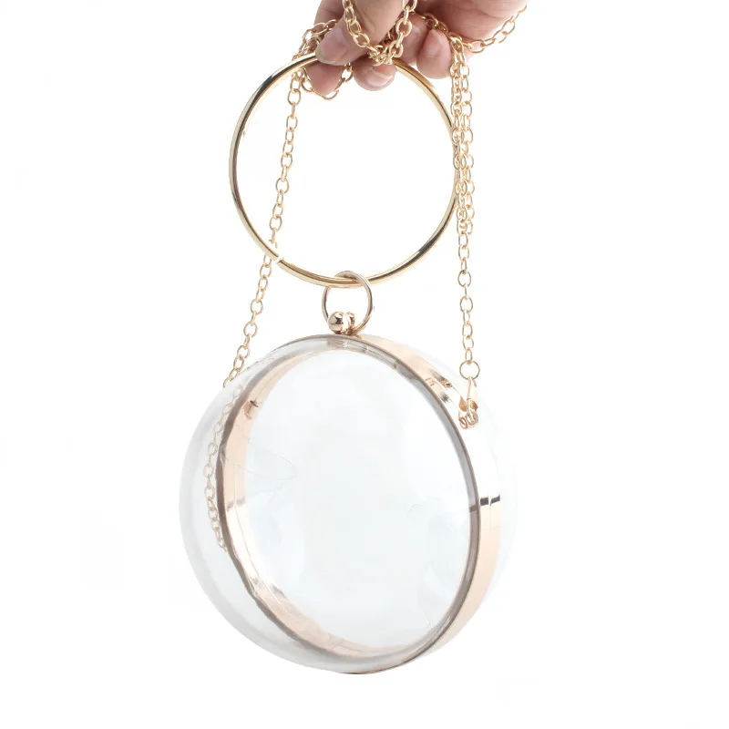Summer Personalized Acrylic Transparent Ball Bag Shoulder Messenger Chain Small Dinner Dress Bag Sac À Main Femme Luxe De Marque
Summer Personalized Acrylic Transparent Ball Bag Shoulder Messenger Chain Small Dinner Dress Bag Sac À Main Femme Luxe De Marque