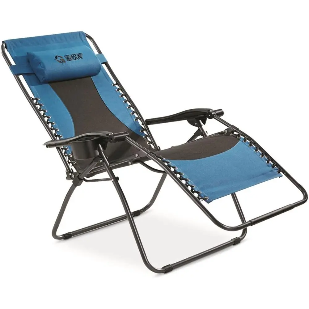 Large Zero Gravity Reclining Camping Chair, Portable Outdoor, 500 lbs Capacity, Blue/Black
Large Zero Gravity Reclining Camping Chair, Portable Outdoor, 500 lbs Capacity, Blue/Black