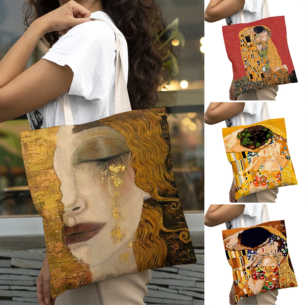 Gustav Klimt Gallery Women Shopping Bags Big Capacity Double Print Girl Shopper Bag Lady Shoulder Tote Daily Shoulder Handbag
Gustav Klimt Gallery Women Shopping Bags Big Capacity Double Print Girl Shopper Bag Lady Shoulder Tote Daily Shoulder Handbag