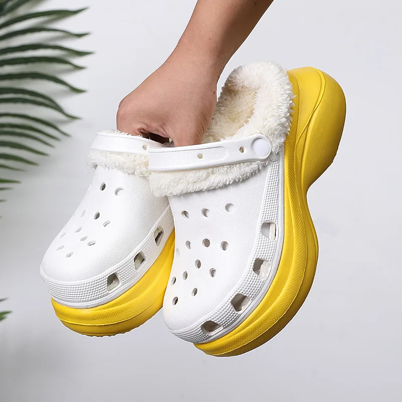 Thick Bottom Cotton Slippers Women High-heeled Heightened 7 Centimeters Plus Velvet Hole Shoes Women's Winter New Fashion
Thick Bottom Cotton Slippers Women High-heeled Heightened 7 Centimeters Plus Velvet Hole Shoes Women's Winter New Fashion