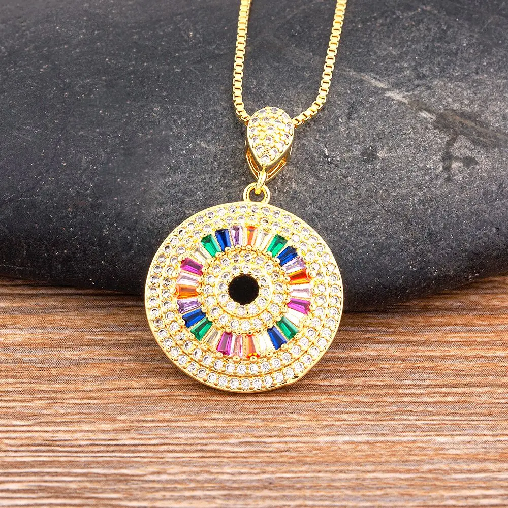Nidin Trend Elegant Crystal Circle Colorful Zircon Round Shape Pendant Geometric Design Femme Collier Choker Necklaces Jewelry
Nidin Trend Elegant Crystal Circle Colorful Zircon Round Shape Pendant Geometric Design Femme Collier Choker Necklaces Jewelry