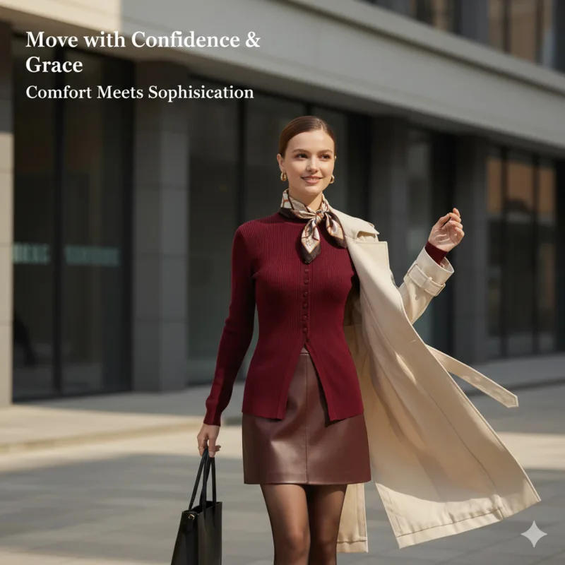 Elegant Slim Ribbed Sweater Cardigan Women Long Sleeve Single Breasted Knitwear Solid Top For Autumn Winter Office Daily Outfit
Elegant Slim Ribbed Sweater Cardigan Women Long Sleeve Single Breasted Knitwear Solid Top For Autumn Winter Office Daily Outfit