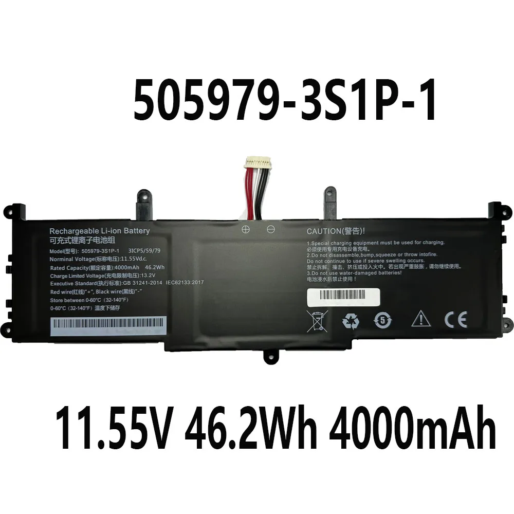 505979-3S1P-1 11.55V 46.2Wh 4000mAh Laptop Battery For CHUWI CoreBook X pro CWI536 13 CWI528 14 CWI529 Series 10Pin 7Wire
505979-3S1P-1 11.55V 46.2Wh 4000mAh Laptop Battery For CHUWI CoreBook X pro CWI536 13 CWI528 14 CWI529 Series 10Pin 7Wire