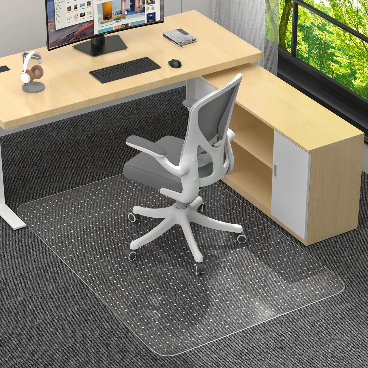 Office Chair Mat for Low Pile Carpet with Lip,Clear Heavy Duty Plastic Floor Protector for Smooth Rolling Desk & Computer Chairs
Office Chair Mat for Low Pile Carpet with Lip,Clear Heavy Duty Plastic Floor Protector for Smooth Rolling Desk & Computer Chairs