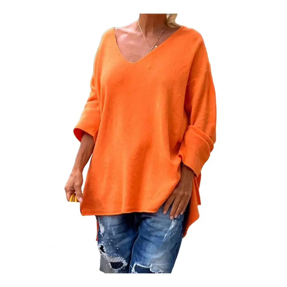 Temperament Autumn/Winter Women's Sweaters Pullovers V Neck Solid Fashion Long Sleeve Long Knitted Tops
Temperament Autumn/Winter Women's Sweaters Pullovers V Neck Solid Fashion Long Sleeve Long Knitted Tops