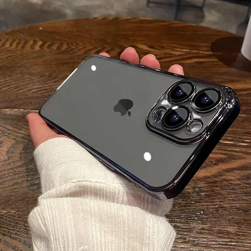 Luxury Plating Clear Phone Case For iPhone 17 Air 16 15 14 13 12 Pro Max Plus 13 12 Full Lens Protection Silicone Soft Cover
Luxury Plating Clear Phone Case For iPhone 17 Air 16 15 14 13 12 Pro Max Plus 13 12 Full Lens Protection Silicone Soft Cover