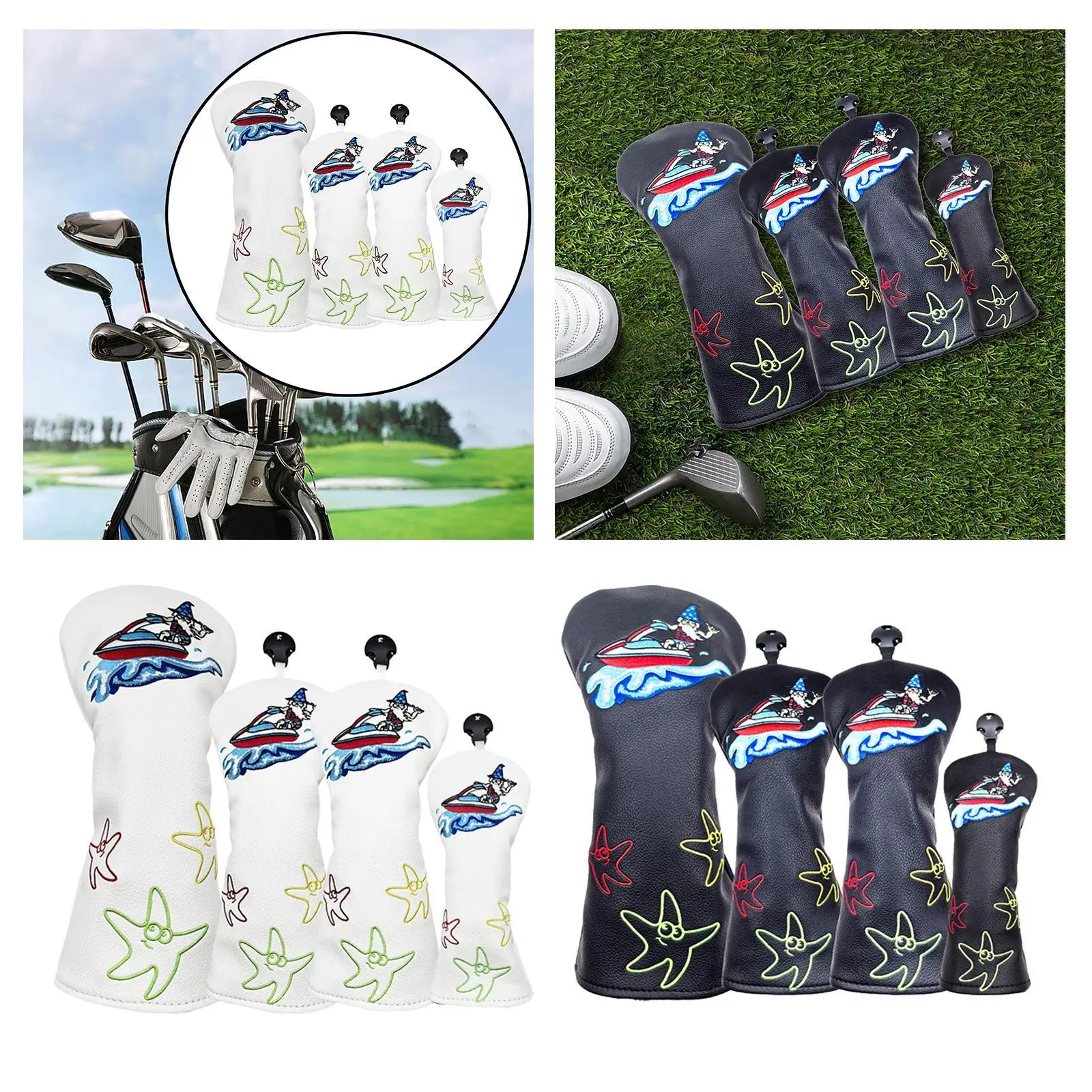 4Pcs Golf Head Cover Golf Wood Headcover Scratchproof Golf Accessories Golf Club Cover Golf Club Protector for Men Women Gift
4Pcs Golf Head Cover Golf Wood Headcover Scratchproof Golf Accessories Golf Club Cover Golf Club Protector for Men Women Gift