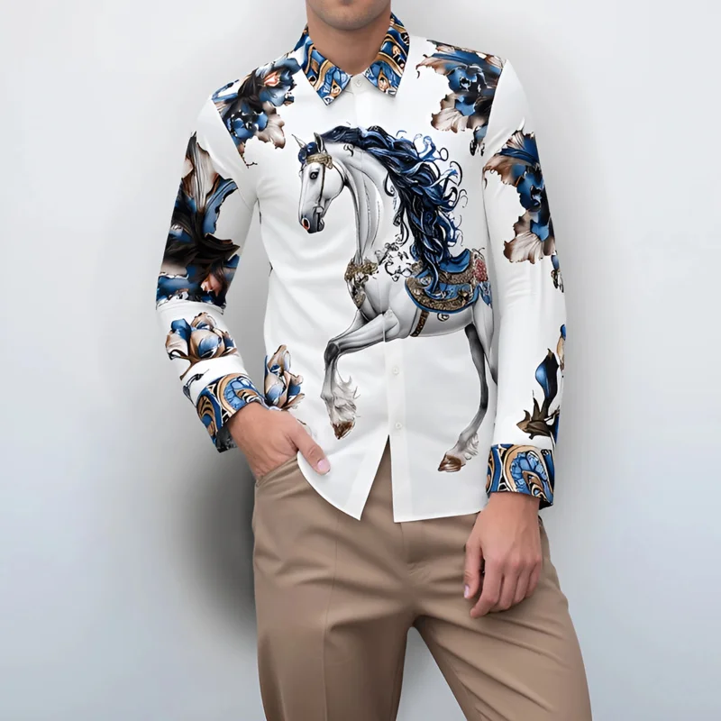 Премиум мужская рубашка с дизайном из стразов, облегающая, комфортная эластичная ткань, длинный рукав, не требует глажки, без складок, повседневная одежда
Премиум мужская рубашка с дизайном из стразов, облегающая, комфортная эластичная ткань, длинный рукав, не требует глажки, без складок, повседневная одежда