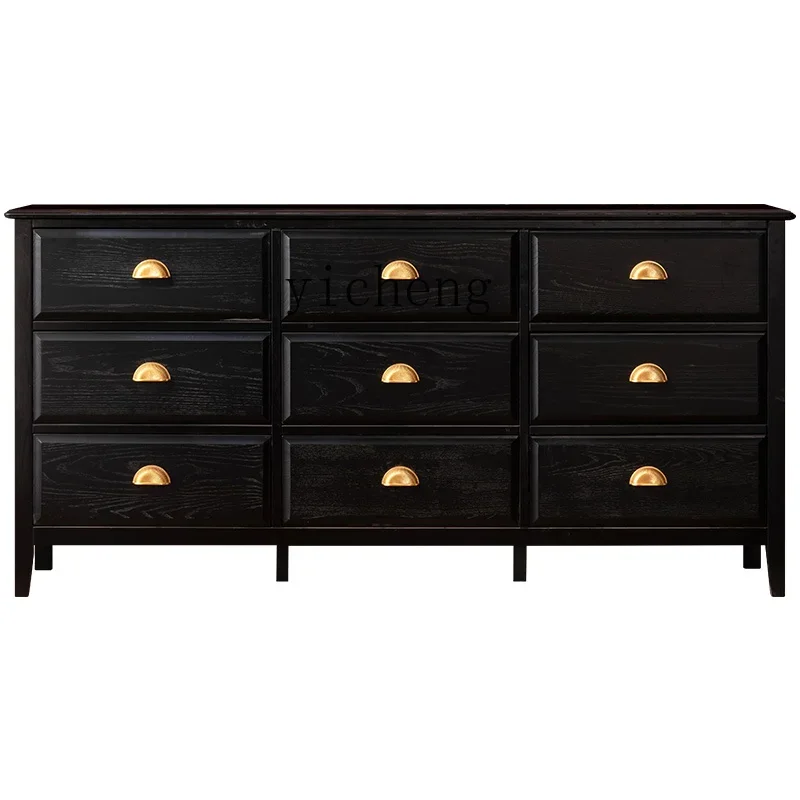 LXY simple modern home retro solid wood chest bedroom storage bedside cabinet
LXY simple modern home retro solid wood chest bedroom storage bedside cabinet