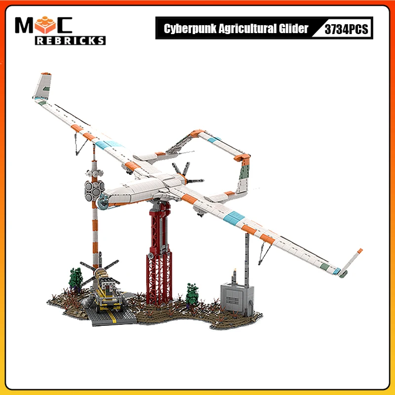 Miniscale Agricultural Glider Plane Model for Crop Dusting Modular Assembly MOC Building Blocks Technology Bricks Toys Xmas Gift 
Miniscale Agricultural Glider Plane Model for Crop Dusting Modular Assembly MOC Building Blocks Technology Bricks Toys Xmas Gift