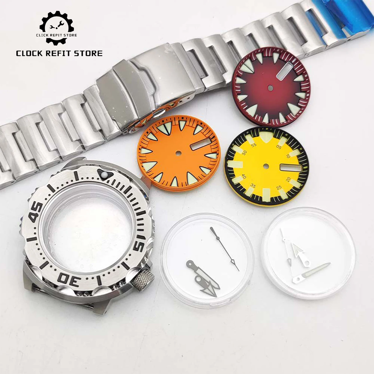 42mm Unidirectional Rotating Watch Case Kit Sapphire Crystal Solid Case Back Replacement Parts Compatible With NH35/36/38/70/4R
42mm Unidirectional Rotating Watch Case Kit Sapphire Crystal Solid Case Back Replacement Parts Compatible With NH35/36/38/70/4R